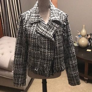 Black and white tweed jacket